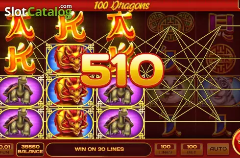 Οθόνη4. 100 Dragons Κουλοχέρης