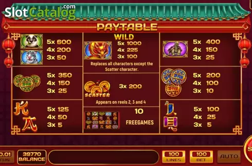 Οθόνη6. 100 Dragons Κουλοχέρης