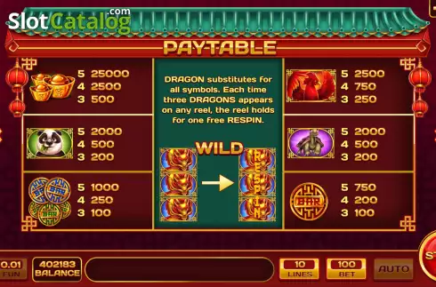 Οθόνη6. Extra Wild Dragon Κουλοχέρης