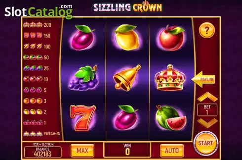 Οθόνη2. Sizzling Crown (3x3) Κουλοχέρης