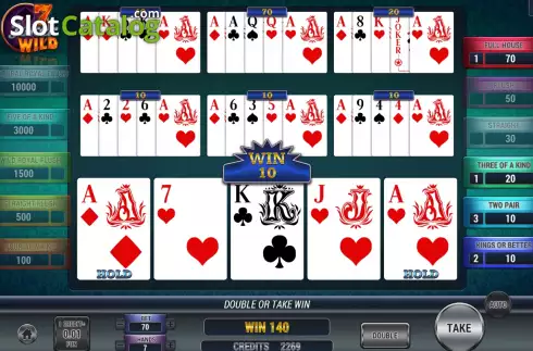 Οθόνη7. Poker 7 Joker Wild Κουλοχέρης