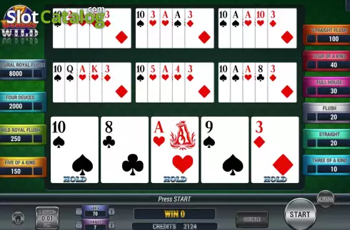Οθόνη5. Poker 7 Deuces Wild Κουλοχέρης