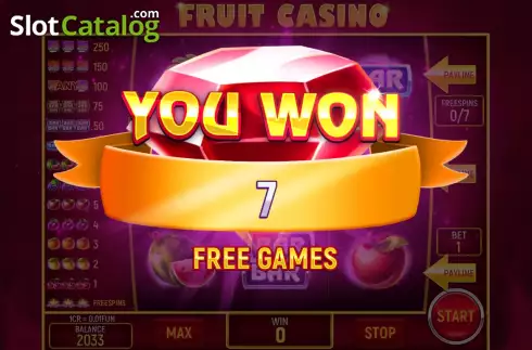Οθόνη7. Fruit Casino (3x3) Κουλοχέρης 