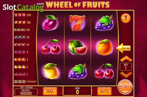 Οθόνη2. Wheel of Fruits (3x3) Κουλοχέρης