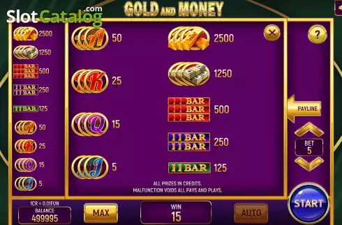 Οθόνη6. Gold and Money (3x3) Κουλοχέρης 
