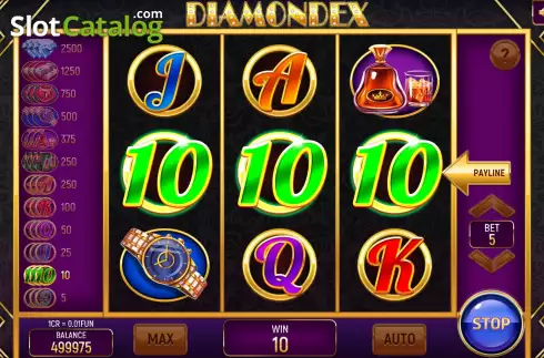 Οθόνη3. Diamondex (Pull Tabs) Κουλοχέρης