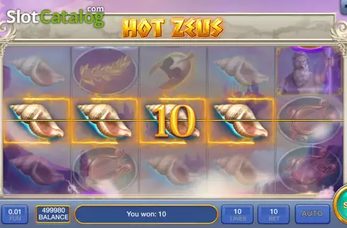 Οθόνη3. Hot Zeus Κουλοχέρης
