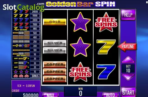 Οθόνη2. Golden Bar Spin (3x3) Κουλοχέρης
