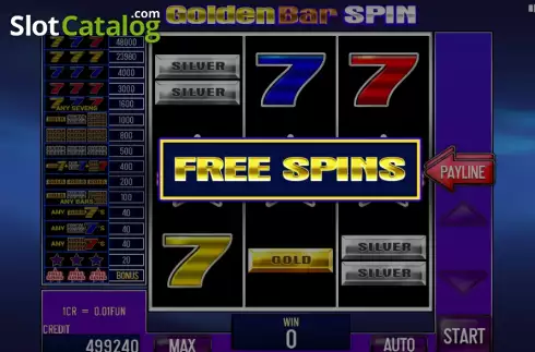 Οθόνη5. Golden Bar Spin (3x3) Κουλοχέρης