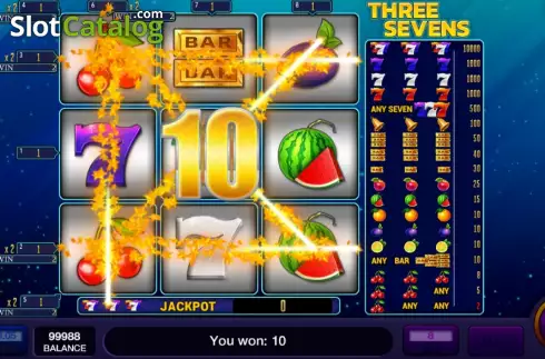 Οθόνη4. Three Sevens Κουλοχέρης