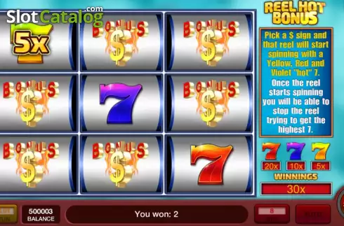 Οθόνη7. Reel Hot Bonus Κουλοχέρης
