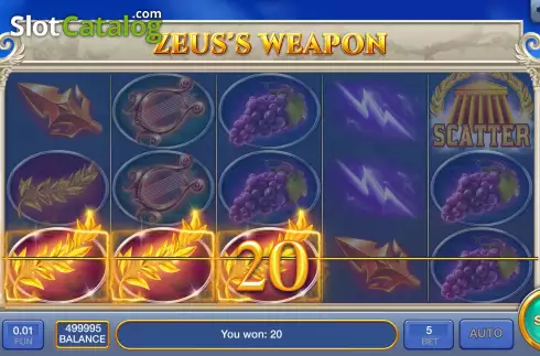 Οθόνη3. Zeus's Weapon Κουλοχέρης