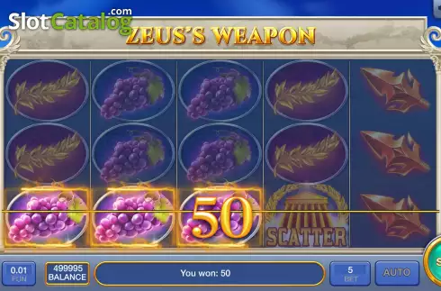 Οθόνη4. Zeus's Weapon Κουλοχέρης