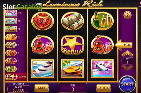 Οθόνη2. Luminous Rich (Pull Tabs) Κουλοχέρης