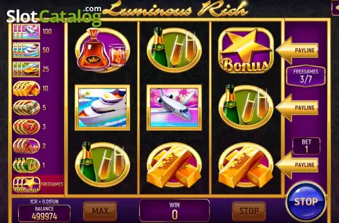 Οθόνη6. Luminous Rich (Pull Tabs) Κουλοχέρης