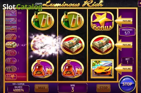 Οθόνη7. Luminous Rich (Pull Tabs) Κουλοχέρης