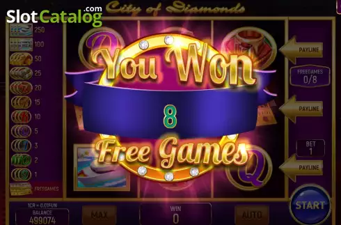 Οθόνη5. City of Diamonds (Pull Tabs) Κουλοχέρης 