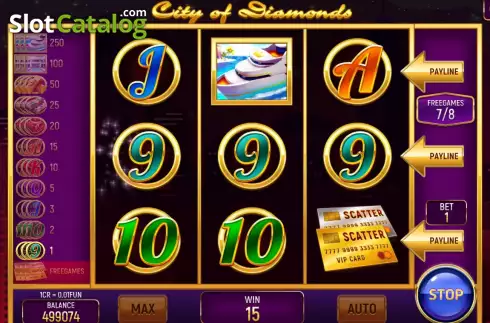 Οθόνη7. City of Diamonds (Pull Tabs) Κουλοχέρης 