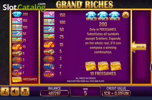 Οθόνη5. Grand Riches (3x3) Κουλοχέρης 