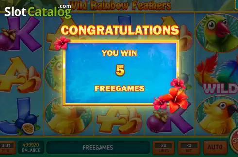 Οθόνη5. Wild Rainbow Feathers Κουλοχέρης