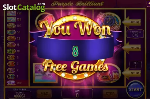 Οθόνη5. Purple Brilliant (Pull Tabs) Κουλοχέρης