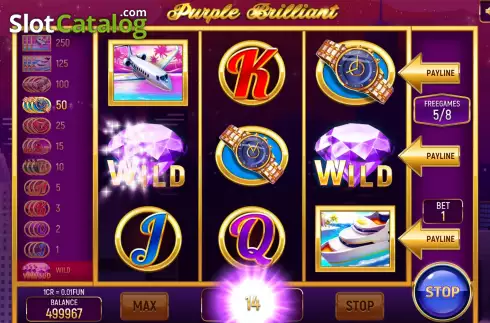 Οθόνη6. Purple Brilliant (Pull Tabs) Κουλοχέρης