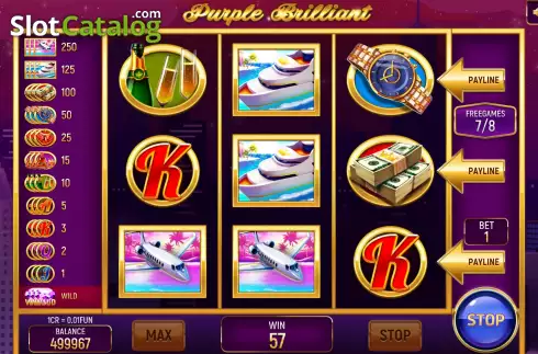 Οθόνη7. Purple Brilliant (Pull Tabs) Κουλοχέρης