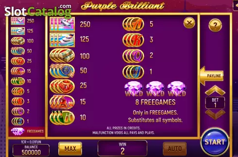 Οθόνη9. Purple Brilliant (Pull Tabs) Κουλοχέρης