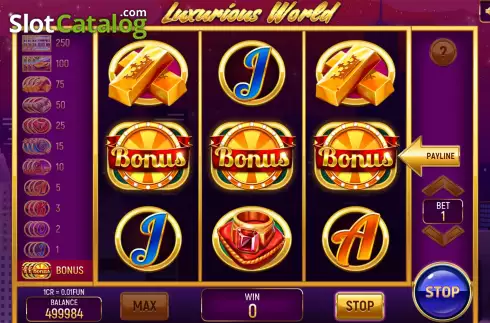 Οθόνη5. Luxurious World (Pull Tabs) Κουλοχέρης 