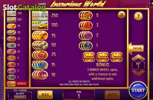 Οθόνη9. Luxurious World (3x3) Κουλοχέρης