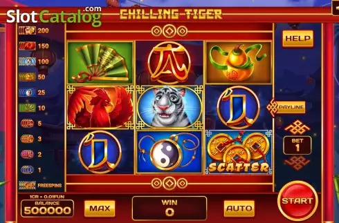 Οθόνη2. Chilling Tiger (Pull Tabs) Κουλοχέρης