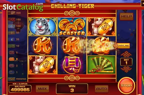 Οθόνη3. Chilling Tiger (Pull Tabs) Κουλοχέρης