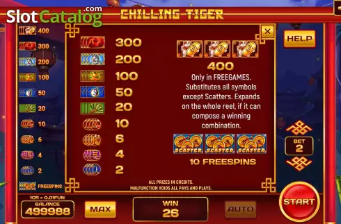 Οθόνη9. Chilling Tiger (3x3) Κουλοχέρης