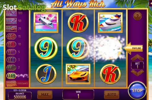 Οθόνη3. All Ways Rich (Pull Tabs) Κουλοχέρης
