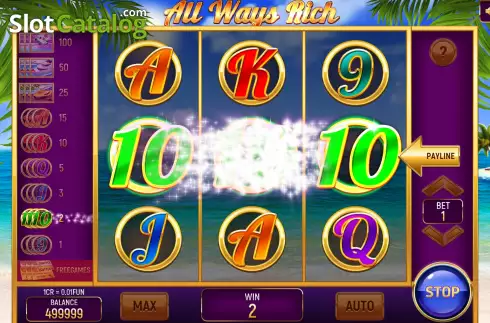Οθόνη4. All Ways Rich (Pull Tabs) Κουλοχέρης