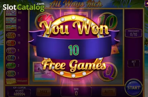Οθόνη5. All Ways Rich (Pull Tabs) Κουλοχέρης