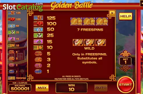 Οθόνη6. Golden Battle (Pull Tabs) Κουλοχέρης