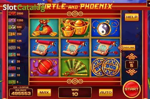 Οθόνη3. Turtle and Phoenix (Pull Tabs) Κουλοχέρης 