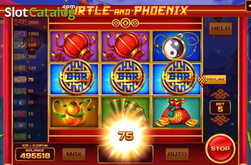 Οθόνη4. Turtle and Phoenix (Pull Tabs) Κουλοχέρης 