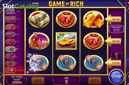 Οθόνη6. Game of Rich (3x3) Κουλοχέρης 
