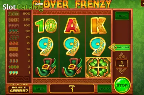 Οθόνη3. Clover Frenzy (Pull Tabs) Κουλοχέρης