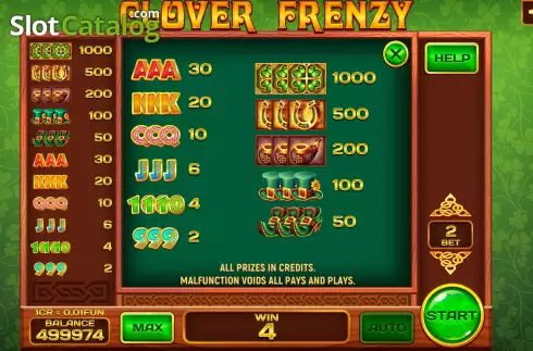 Οθόνη6. Clover Frenzy (3x3) Κουλοχέρης 