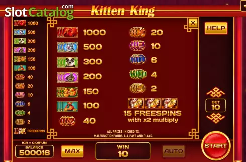 Οθόνη9. Kitten King (3x3) Κουλοχέρης