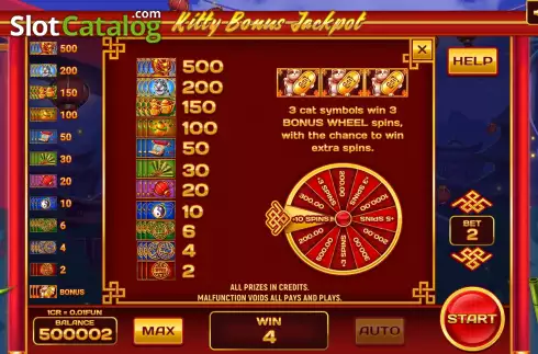 Οθόνη9. Kitty Bonus Jackpot (3x3) Κουλοχέρης