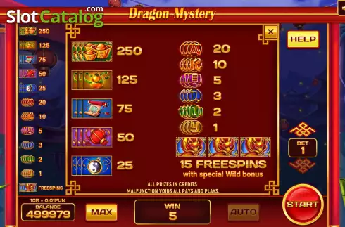 Οθόνη5. Dragon Mystery (Pull Tabs) Κουλοχέρης
