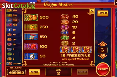 Οθόνη9. Dragon Mystery (3x3) Κουλοχέρης