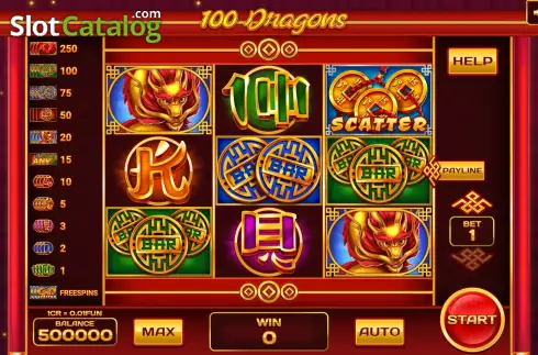 Οθόνη2. 100 Dragons (Pull Tabs) Κουλοχέρης