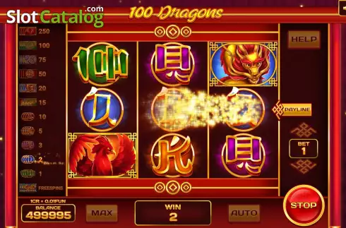 Οθόνη3. 100 Dragons (Pull Tabs) Κουλοχέρης