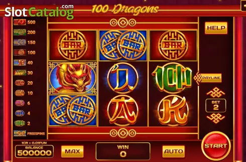 Οθόνη2. 100 Dragons (3x3) Κουλοχέρης