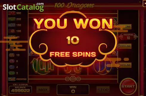 Οθόνη5. 100 Dragons (3x3) Κουλοχέρης